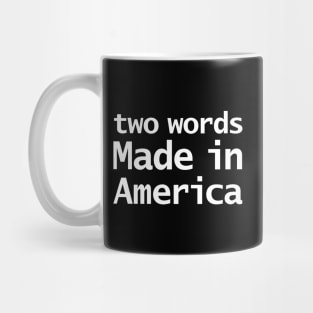 Two Words Made In America Joe Biden Memes Mug